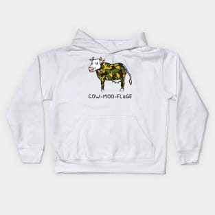 cow-moo-flage Kids Hoodie